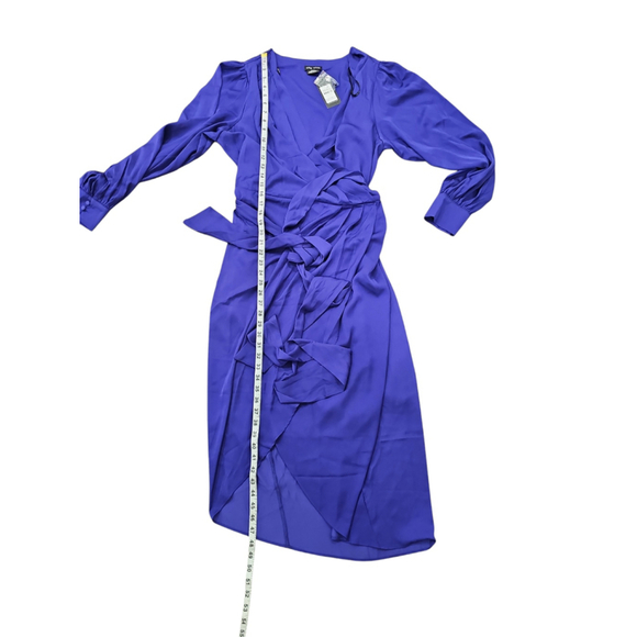 City Chic Opulent Dress - royal purple Sz XS or 14 - Picture 10 of 11